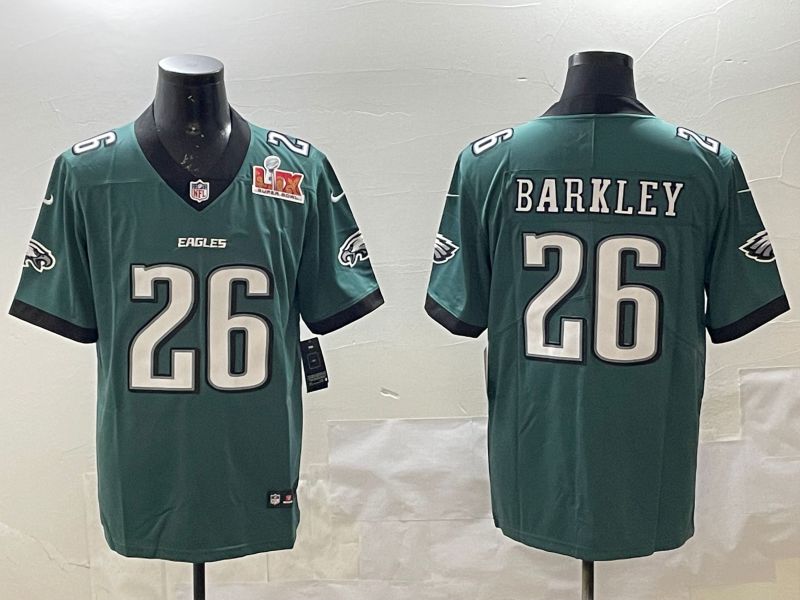 Men Philadelphia Eagles #26 Barkley Green Second generations 2025 Nike Vapor Limited NFL Jersey style 2093